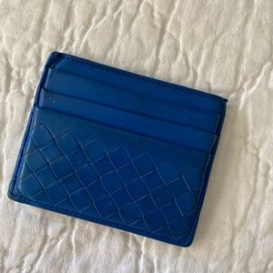 Blue Bottega Veneta Card Holder